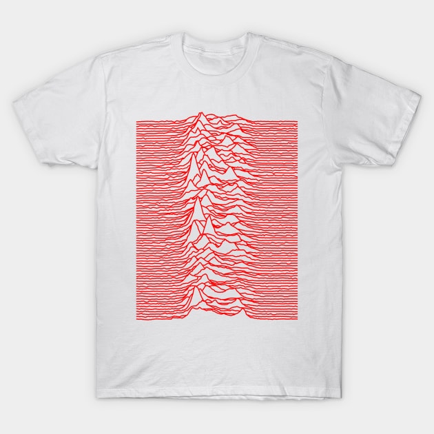 Unknown Pleasures [Red Lines J01] T-Shirt by hein77